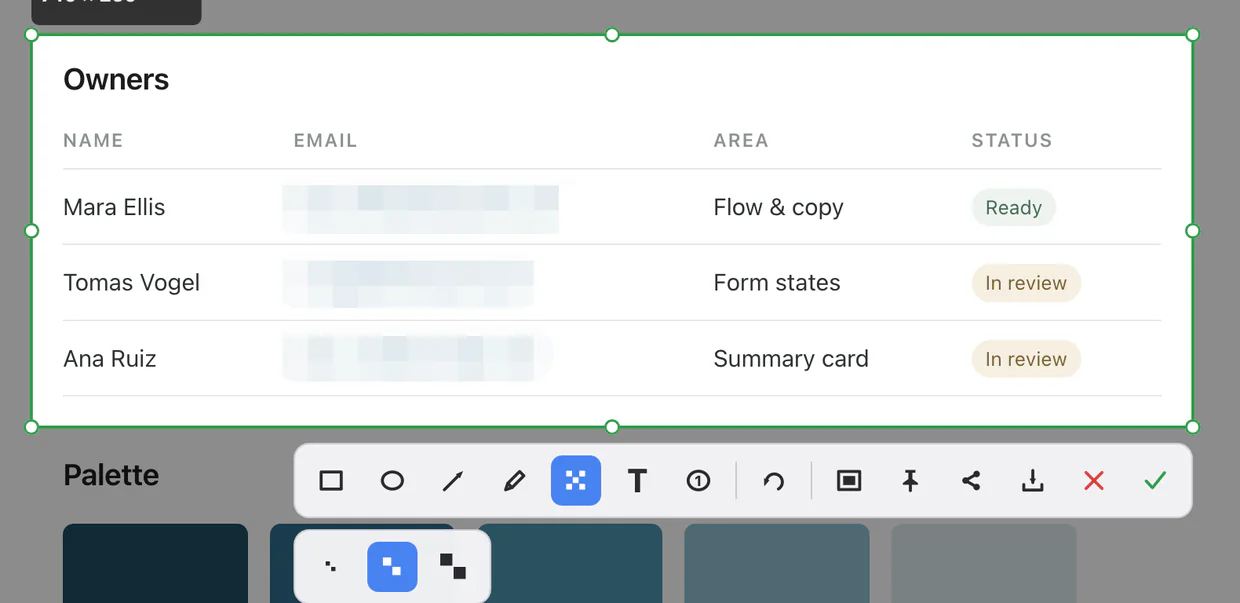 Blur out sensitive information